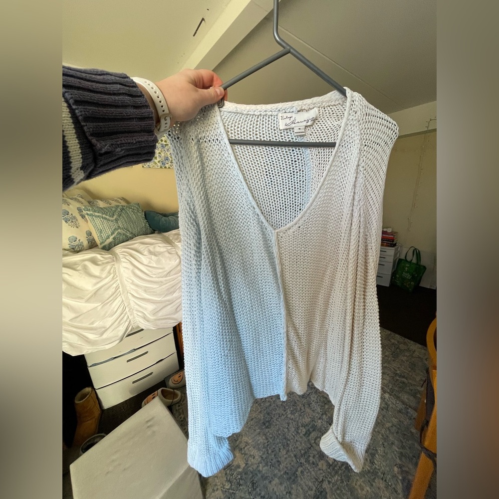 Vintage Havana White + Blue Knit Sweater